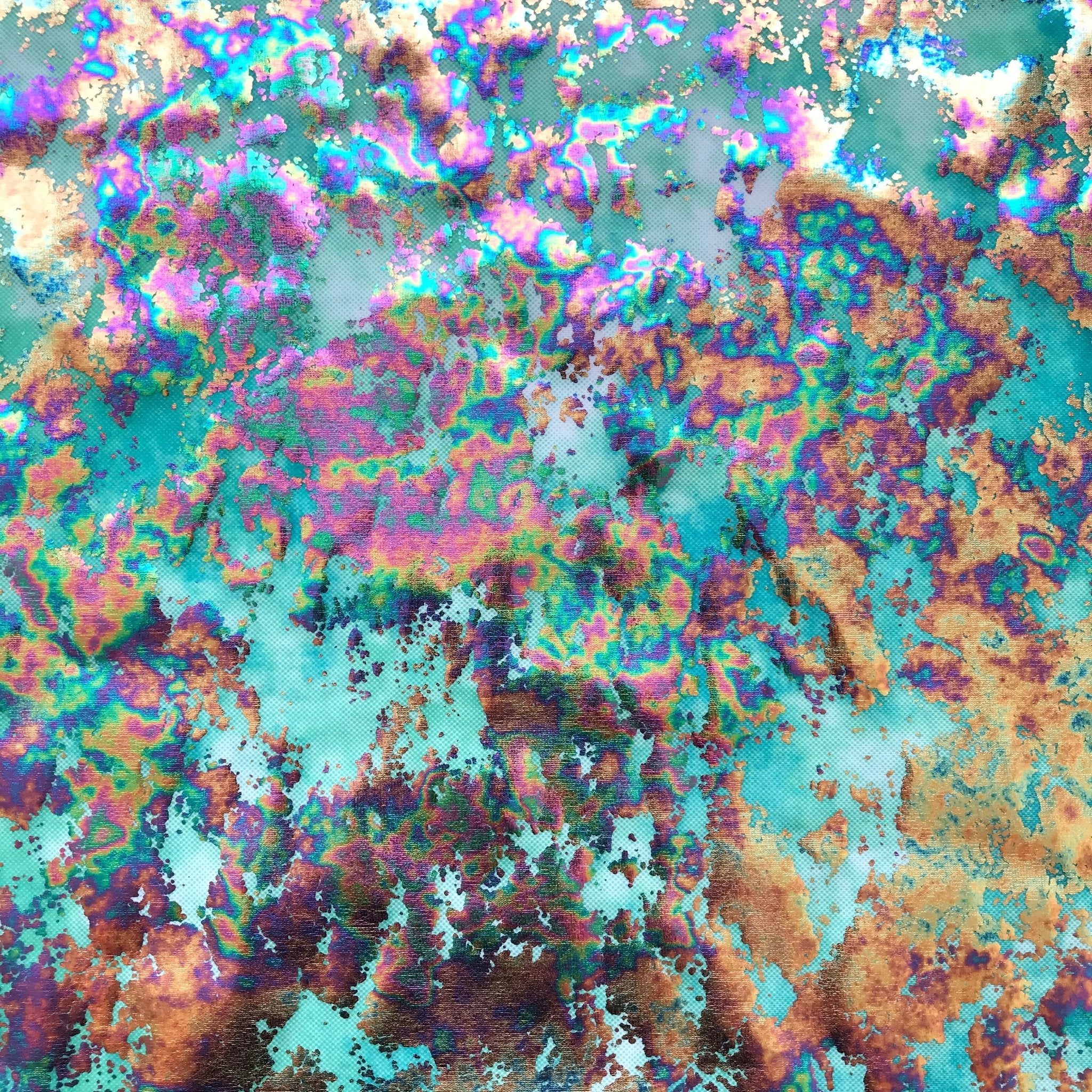 Dancing Music Foil Printed Spandex Fabric | CDW