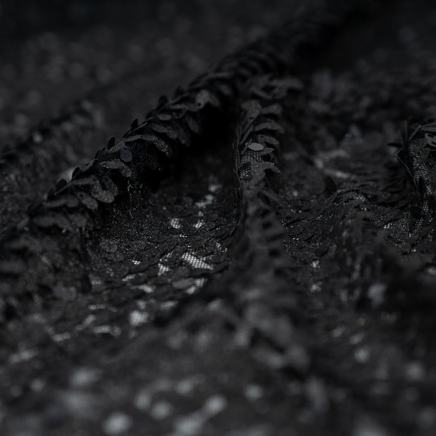 Dark Shimmer Mesh Sequin Fabric | CDW