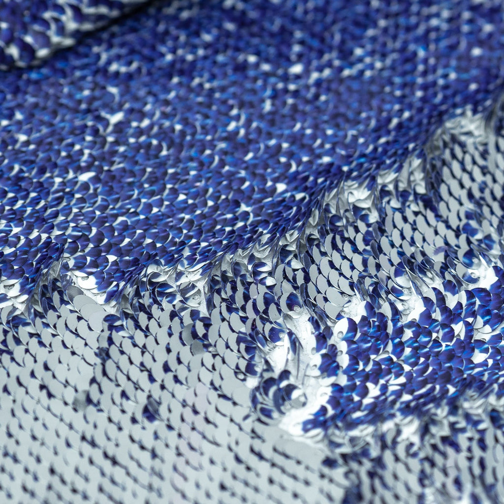 Denim Printed Flip Sequin on Spandex Fabric | CDW