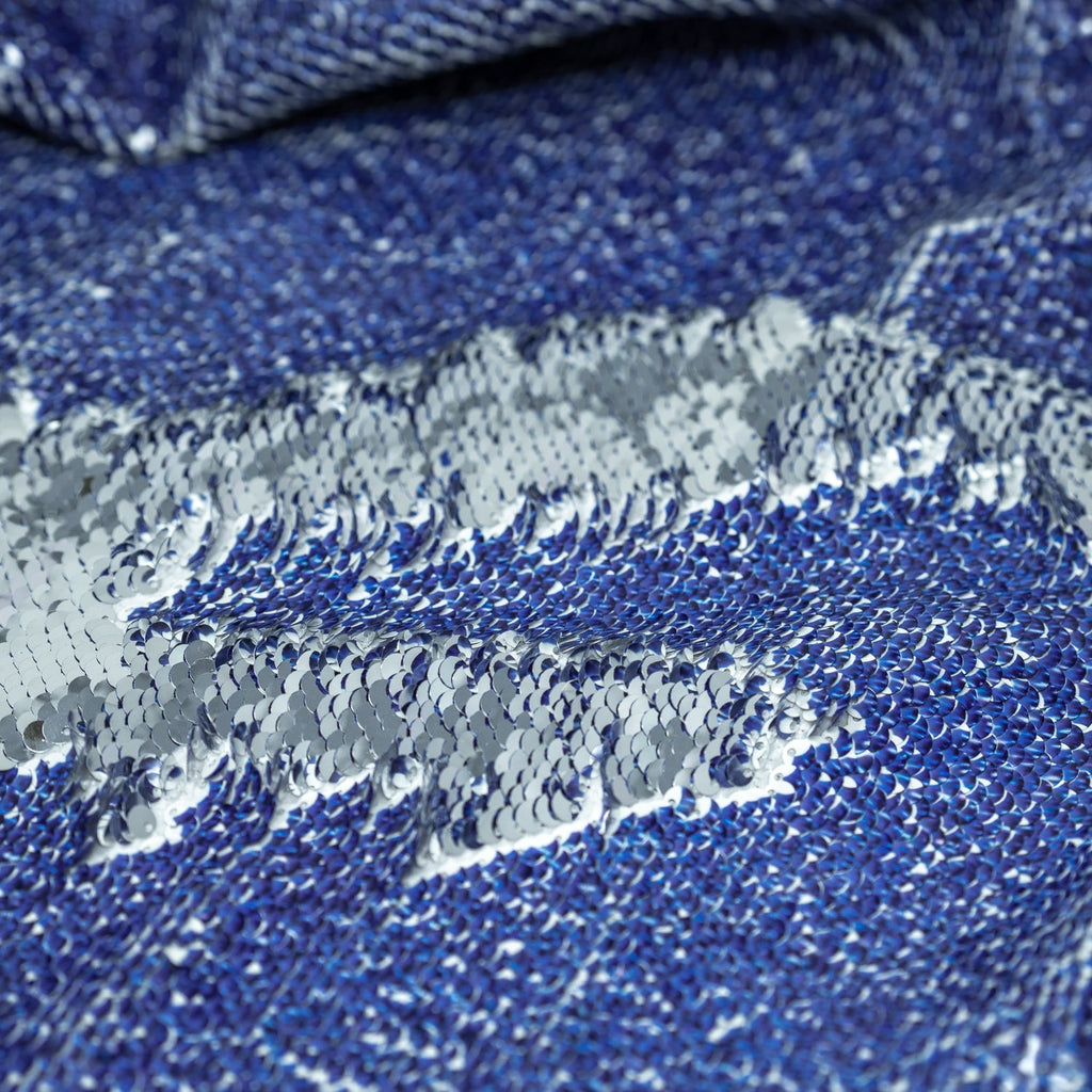 Denim Printed Flip Sequin on Spandex Fabric | CDW