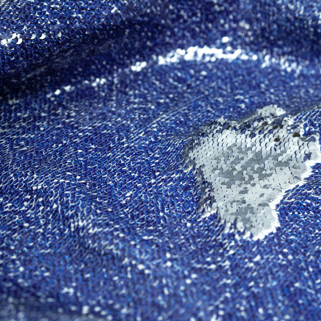 Denim Printed Flip Sequin on Spandex Fabric | CDW