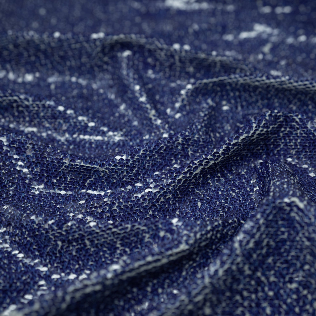 Denim Printed Flip Sequin on Spandex Fabric | CDW