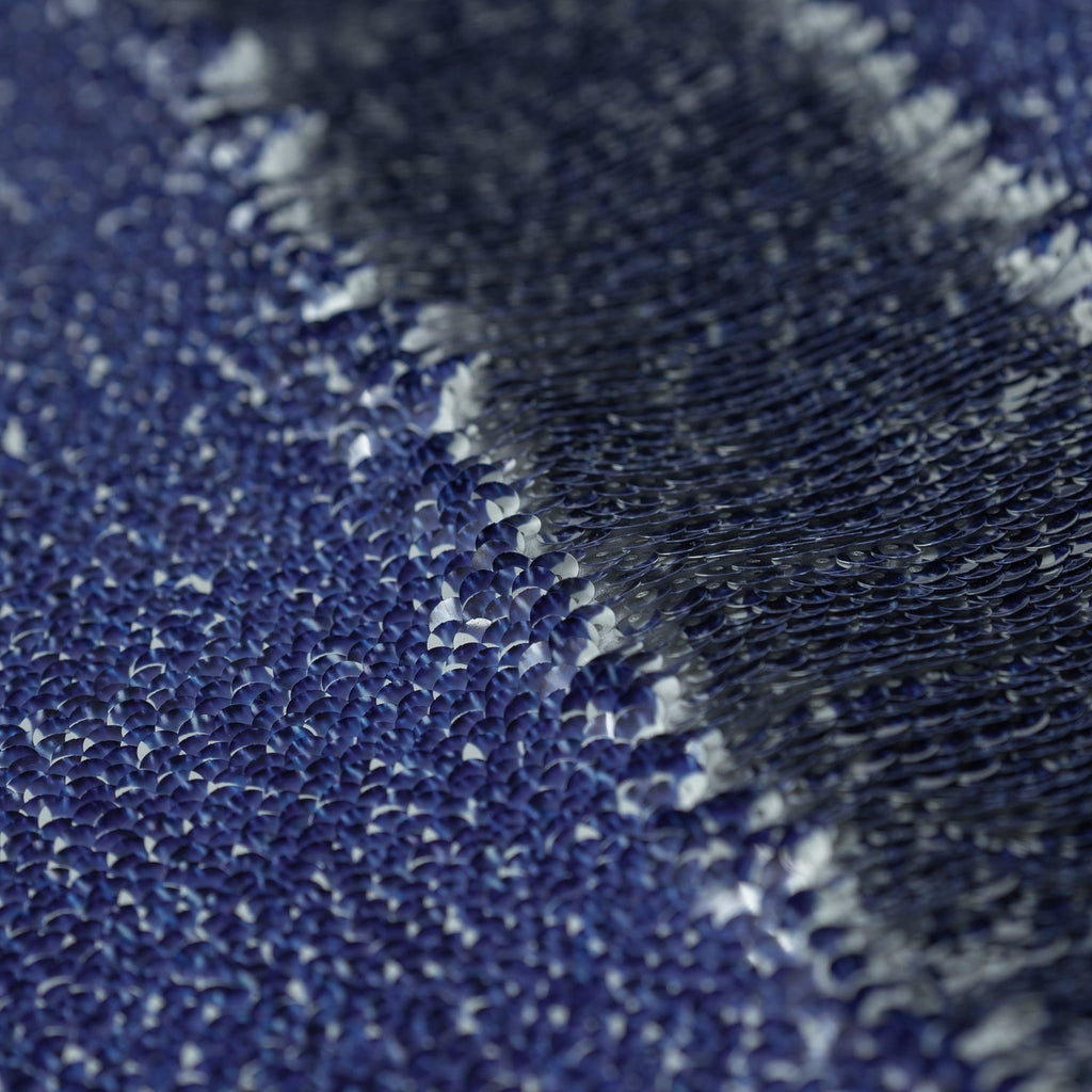 Denim Printed Flip Sequin on Spandex Fabric | CDW