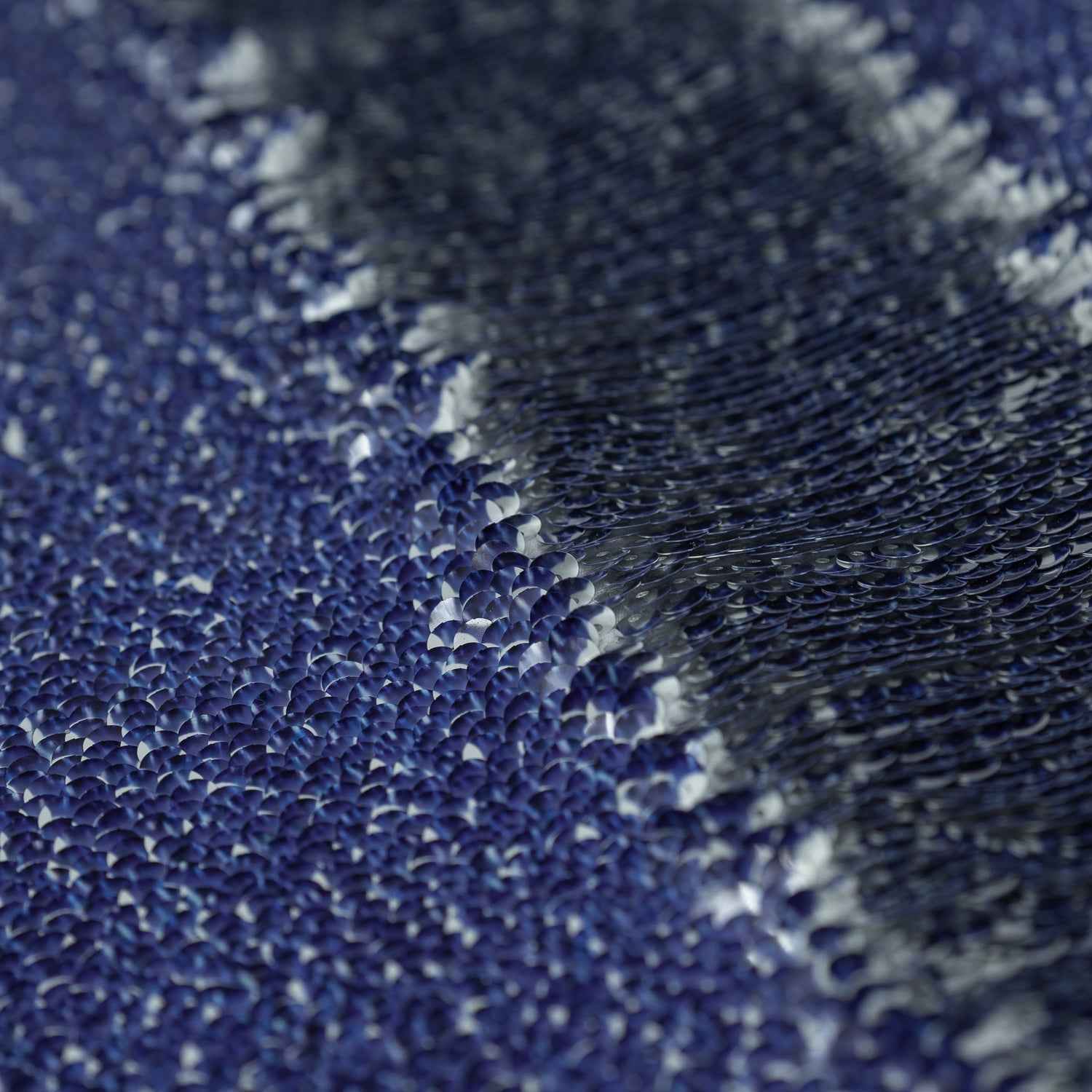 Denim Printed Flip Sequin on Spandex Fabric | CDW