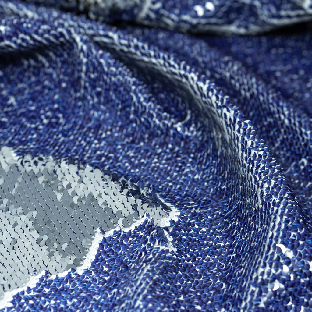 Denim Printed Flip Sequin on Spandex Fabric | CDW