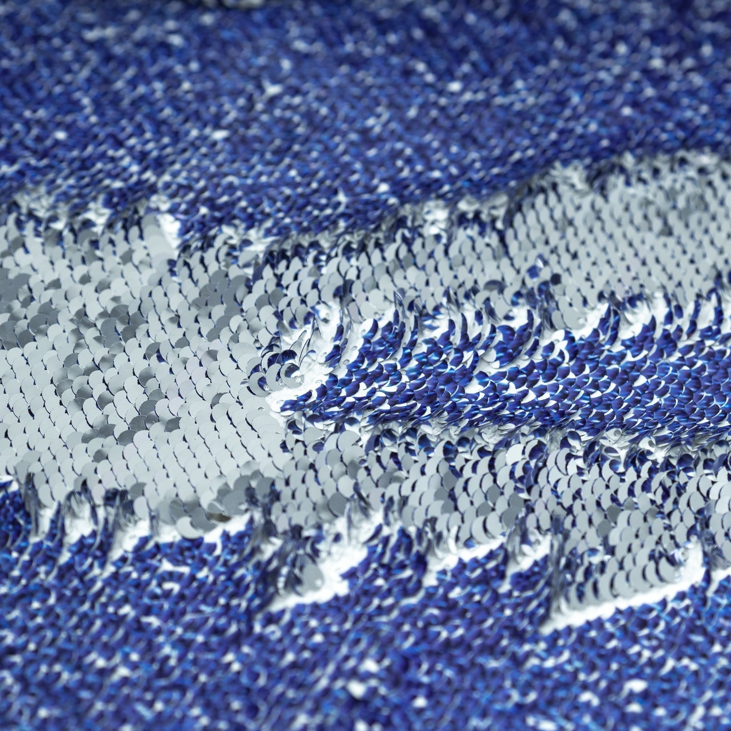 Denim Printed Flip Sequin on Spandex Fabric | CDW