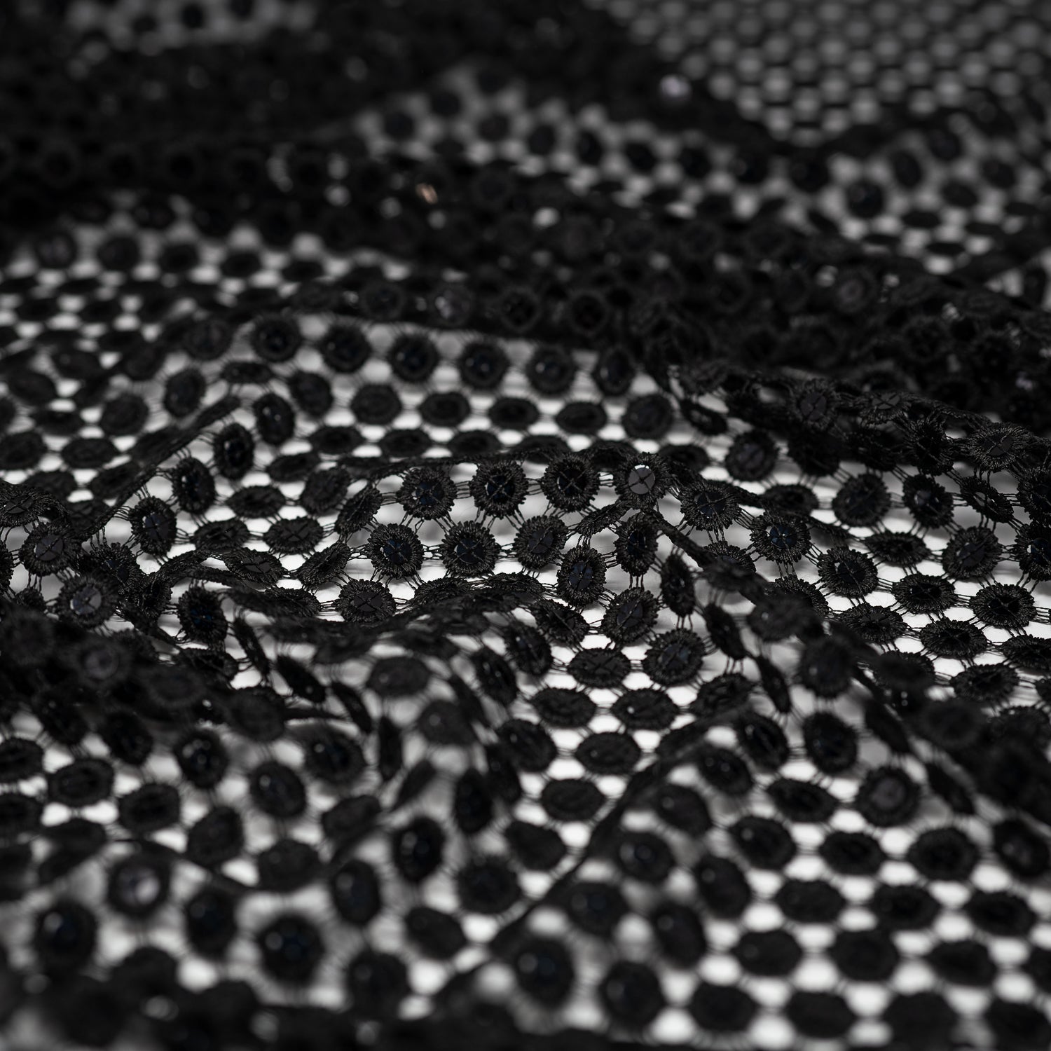 Dottie Knitted Lace Sequin Fabric | CDW
