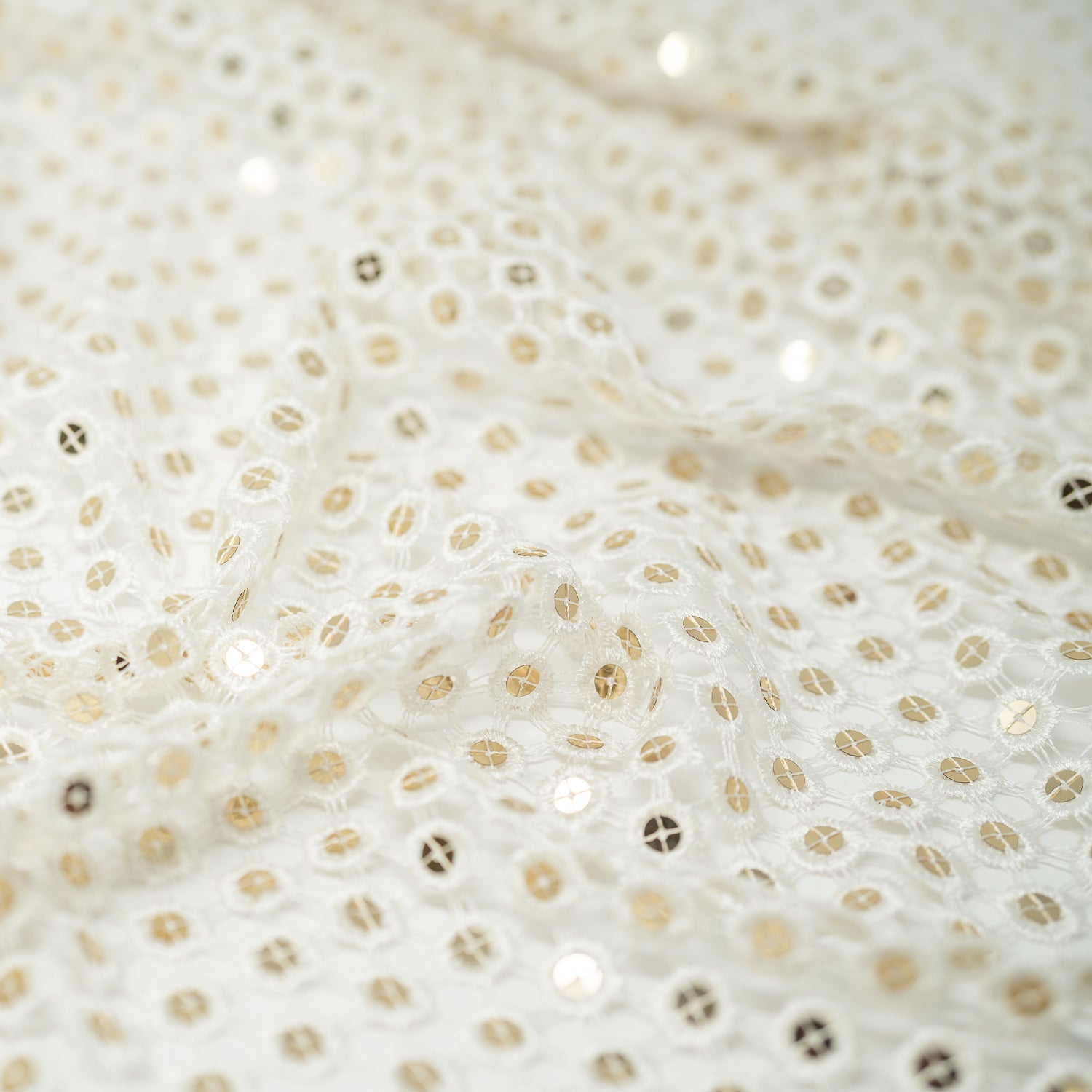 Dottie Knitted Lace Sequin Fabric | CDW