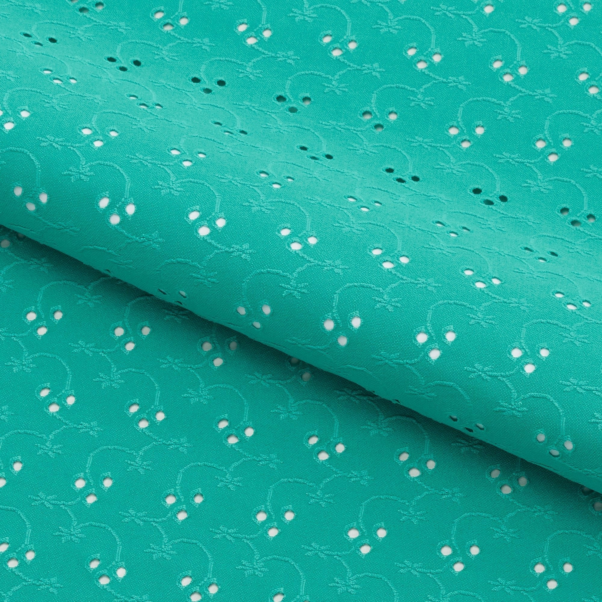 Eyelet Polyester Spandex Jacquard Fabric | CDW
