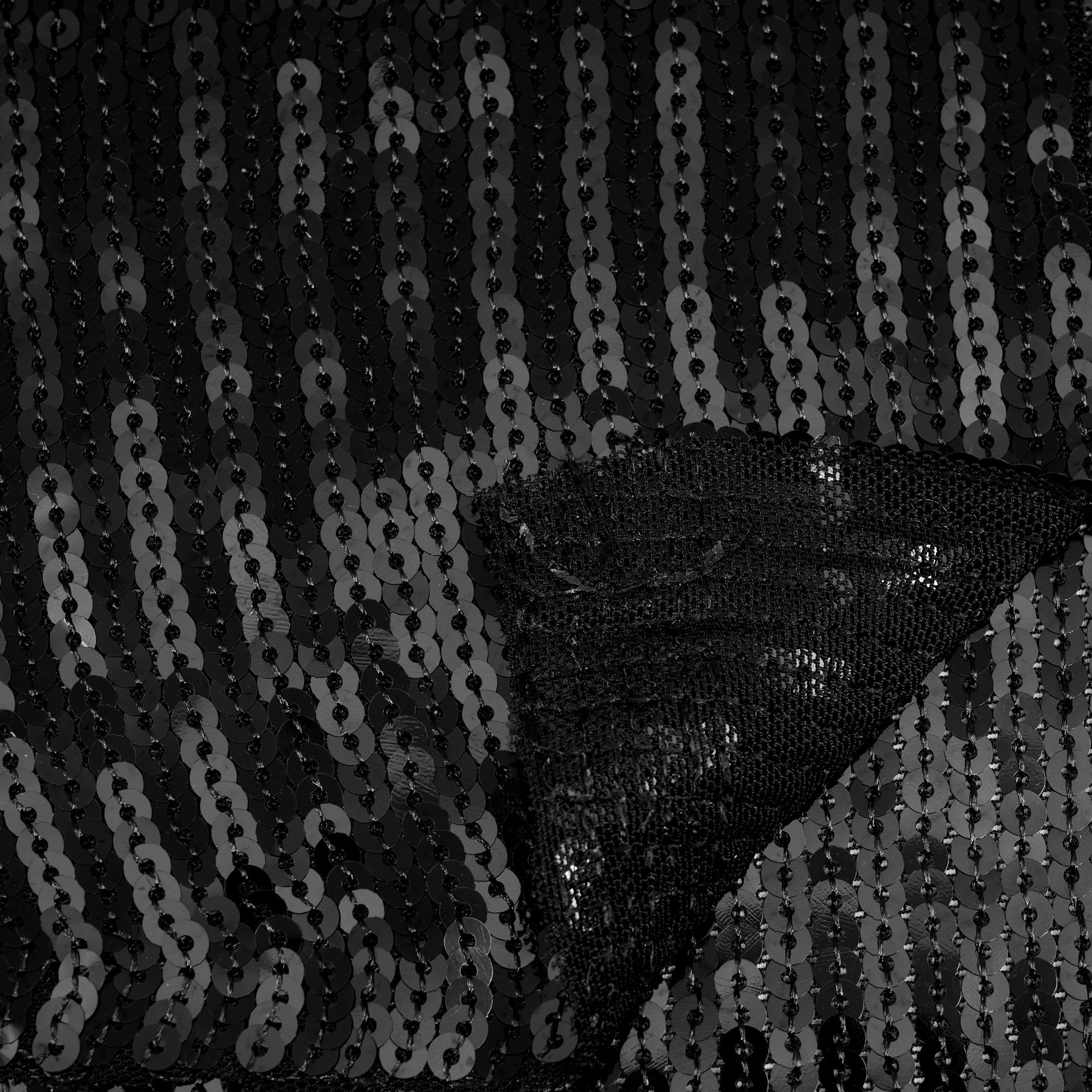 Flounce Fringe Stretch Mesh Sequin Fabric | CDW