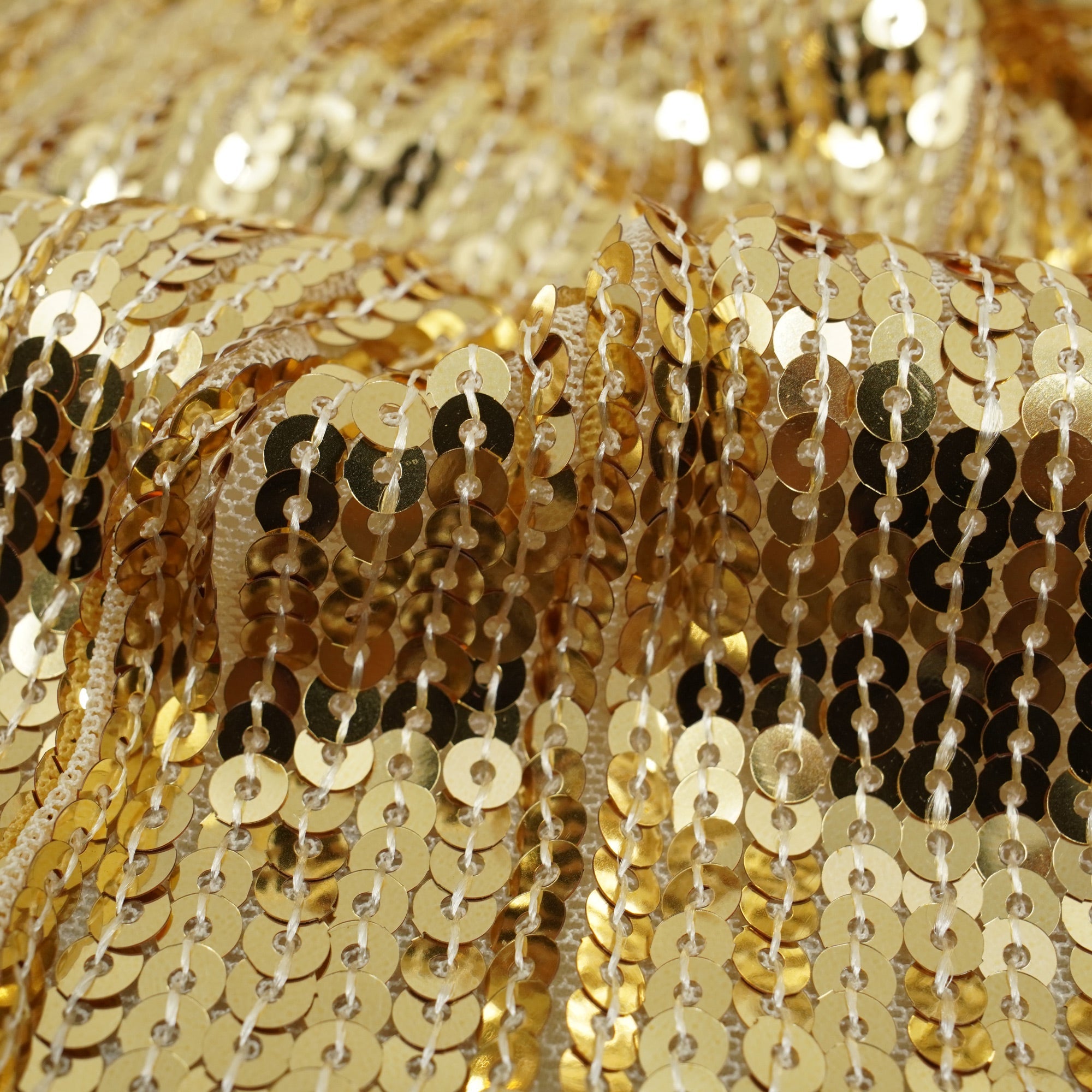 Flounce Fringe Stretch Mesh Sequin Fabric | CDW