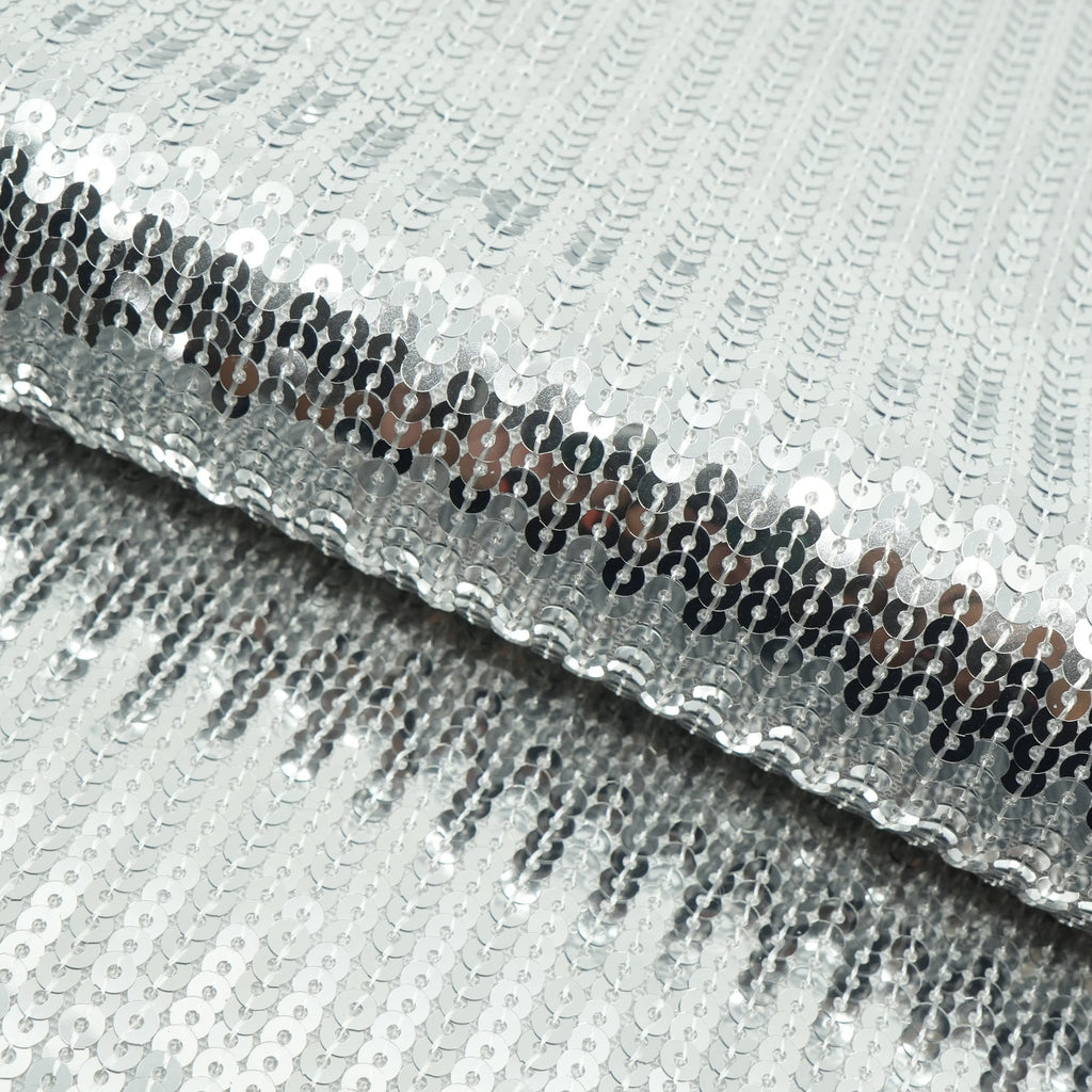 Flounce Fringe Stretch Mesh Sequin Fabric | CDW