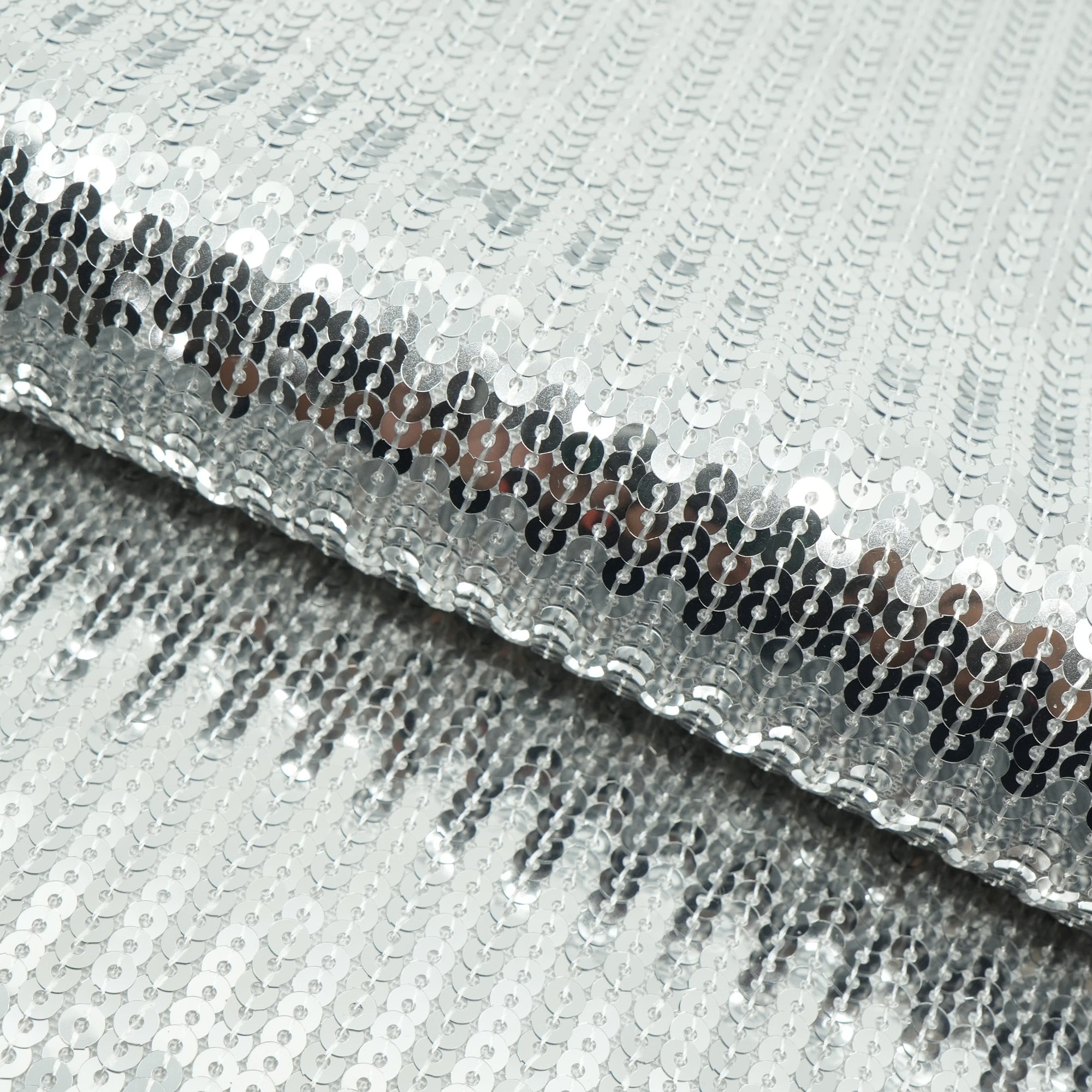 Flounce Fringe Stretch Mesh Sequin Fabric | CDW