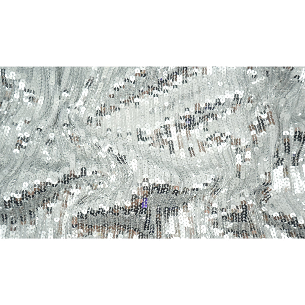 Flounce Fringe Stretch Mesh Sequin Fabric | CDW