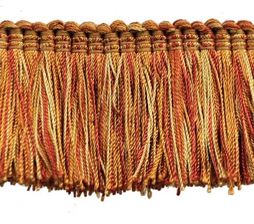 Fairville Collection 2" Brush Fringe (25 YD ROLL) in Dark Brick/Mocha - BF-4020-88-61