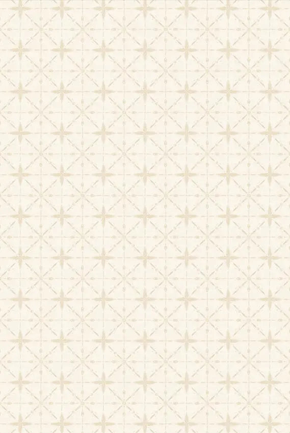 Floralscape - Star Grid Cream Cotton 44"/45" Fabric Per Yard
