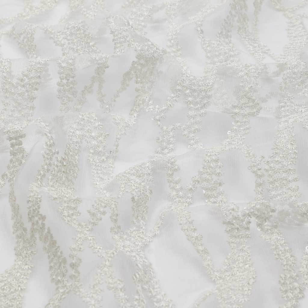 Forget Me Not Embroidered Mesh Fabric | CDW