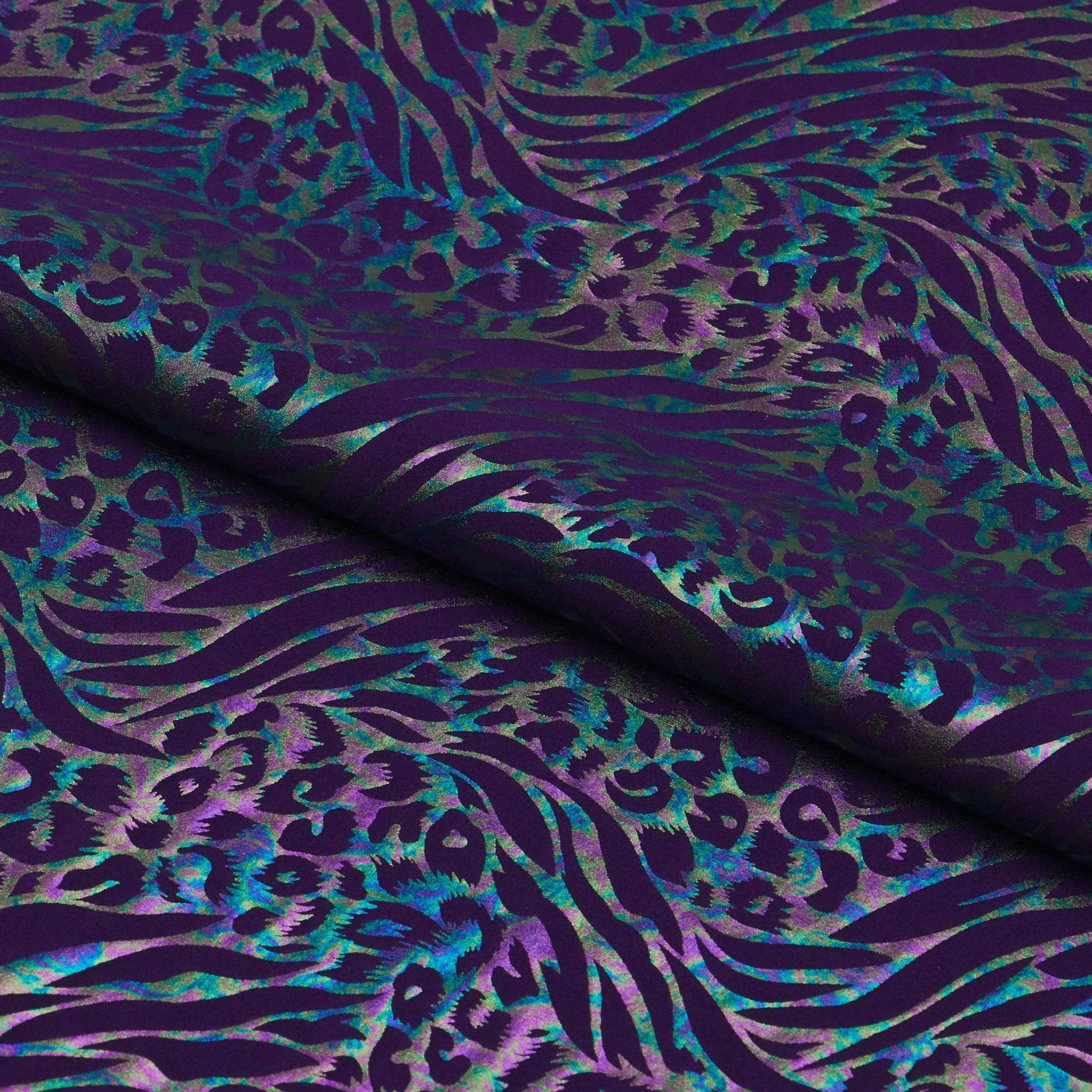 Funky Leopard Hologram Spandex Fabric | CDW