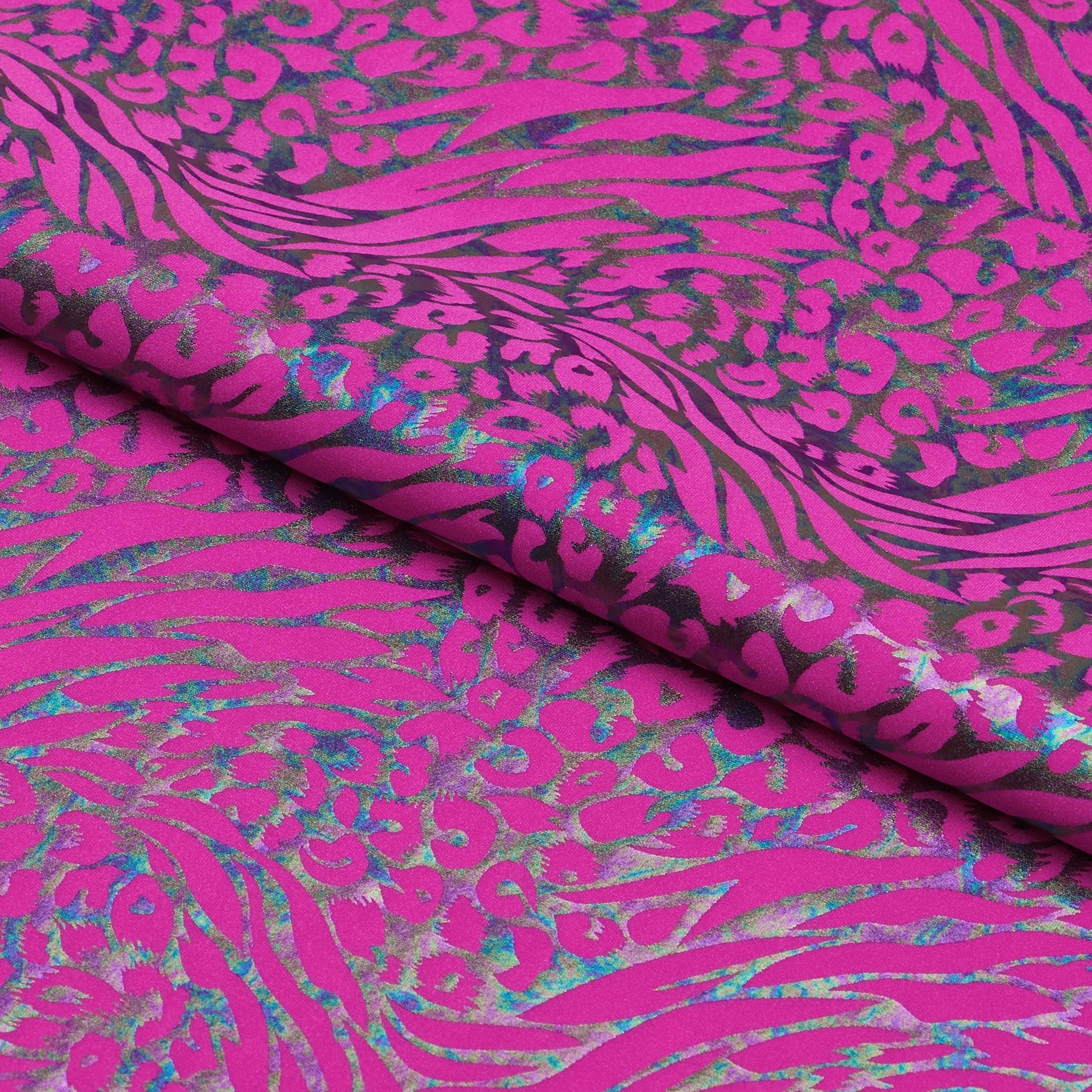 Funky Leopard Hologram Spandex Fabric | CDW