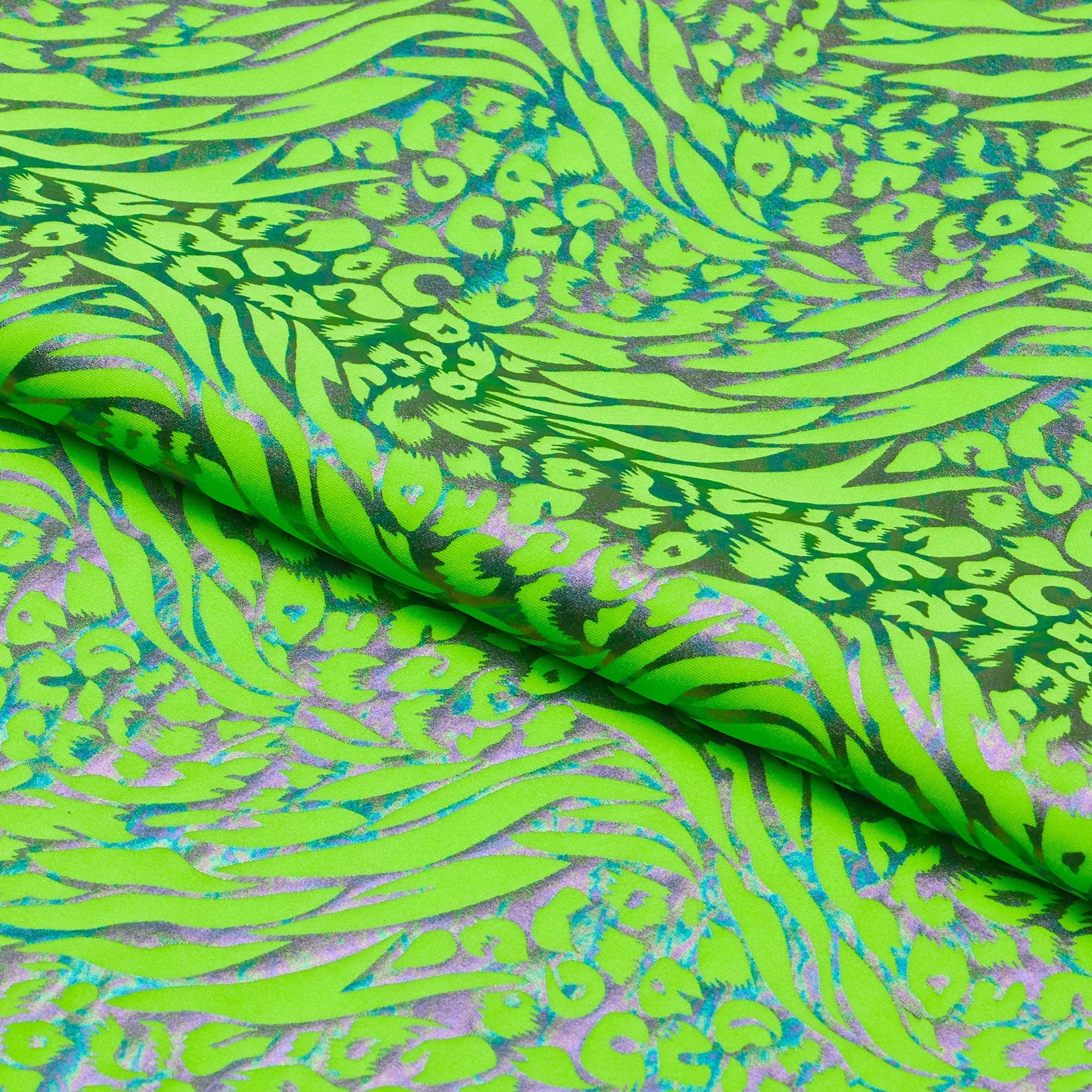 Funky Leopard Hologram Spandex Fabric | CDW