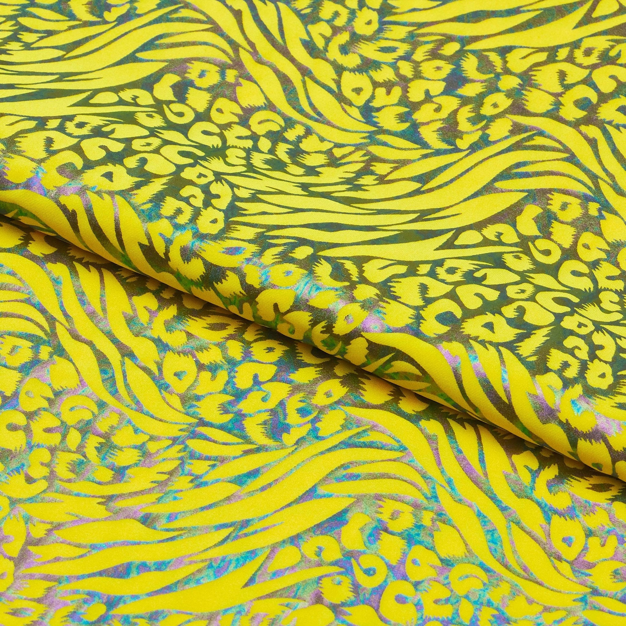 Funky Leopard Hologram Spandex Fabric | CDW
