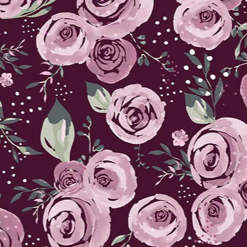 Garden Roses Quilting Cuddle Woodrose Fabric per yard