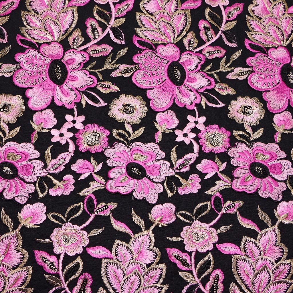 Genevieve Embroidered Mesh Fabric | CDW