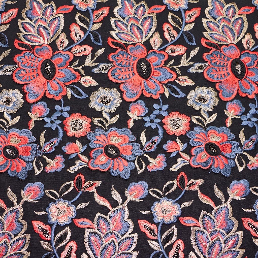 Genevieve Embroidered Mesh Fabric | CDW