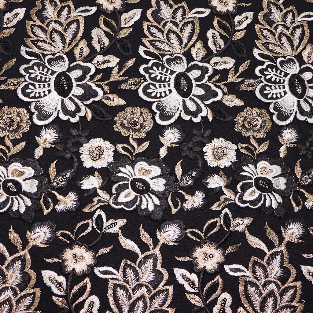 Genevieve Embroidered Mesh Fabric | CDW