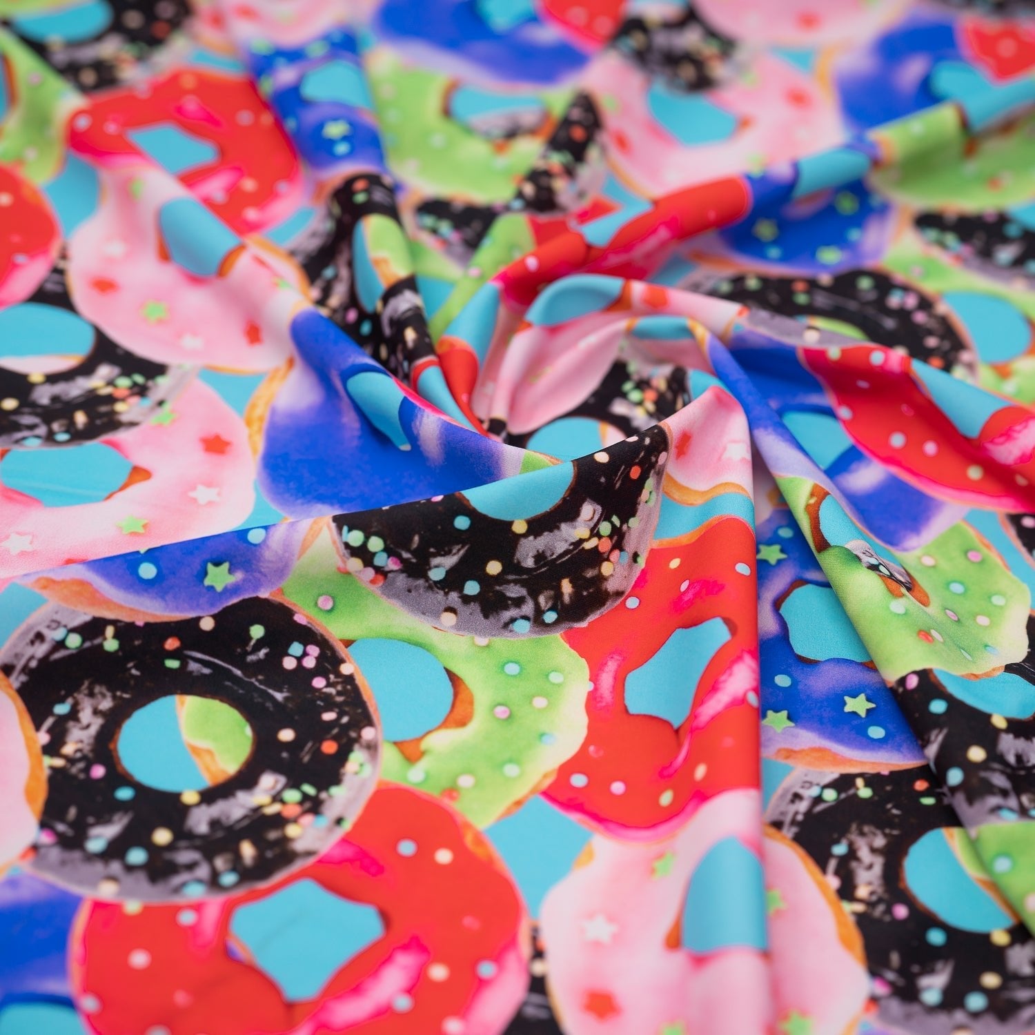 Glazed Doughnuts Printed Spandex Fabric | CDW
