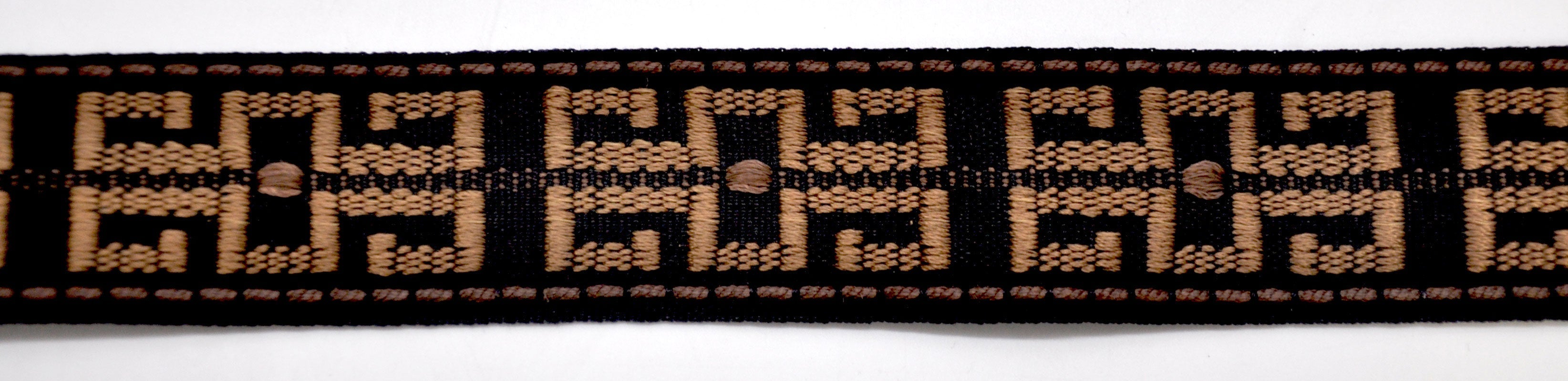 Godiva Collection - 1 1/2" width KEY PATTERN BRAID (25 Yard Roll) - BR-7096-02/06 Chocolate and Brown