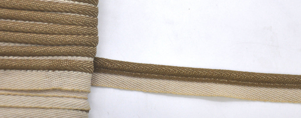 Godiva Collection - 1/4" Width PIPING CORD with LIP (50 Yard Roll) - BC-10098-82/28 Taupe and Beige