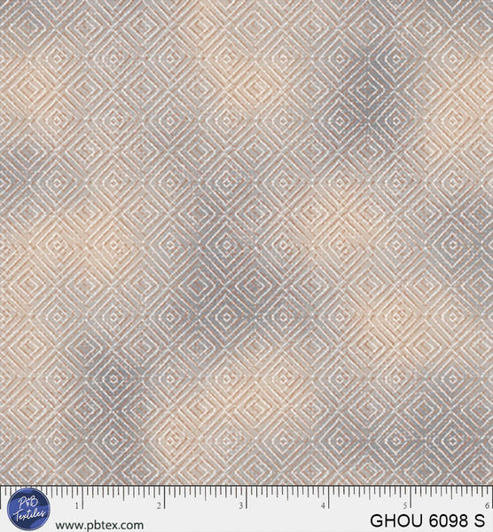 Golden Hour Sand Diamonds Cotton 44”/45" Fabric Per Yard