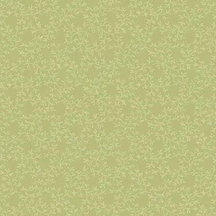 Green Lace Leaf Cotton 43"/44" Fabric Per Yard