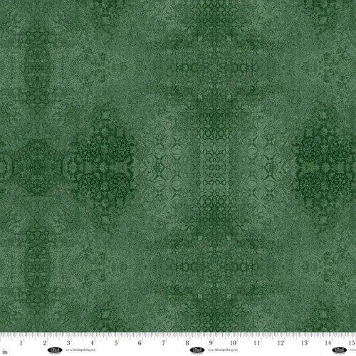 Green Textured Damask Casabella Cotton Wideback Fabric Per Yard