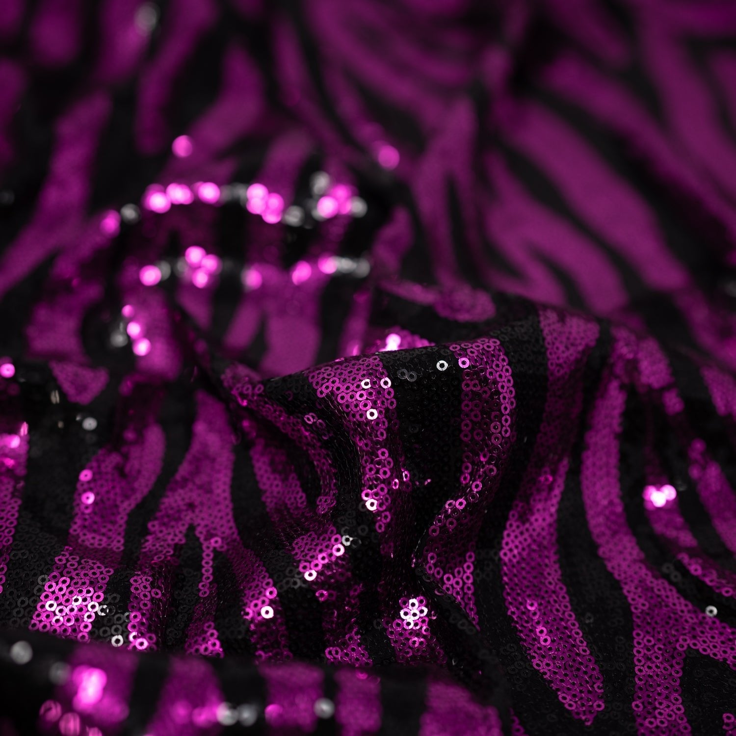 Zebra Glitz Spandex Sequin Fabric | CDW