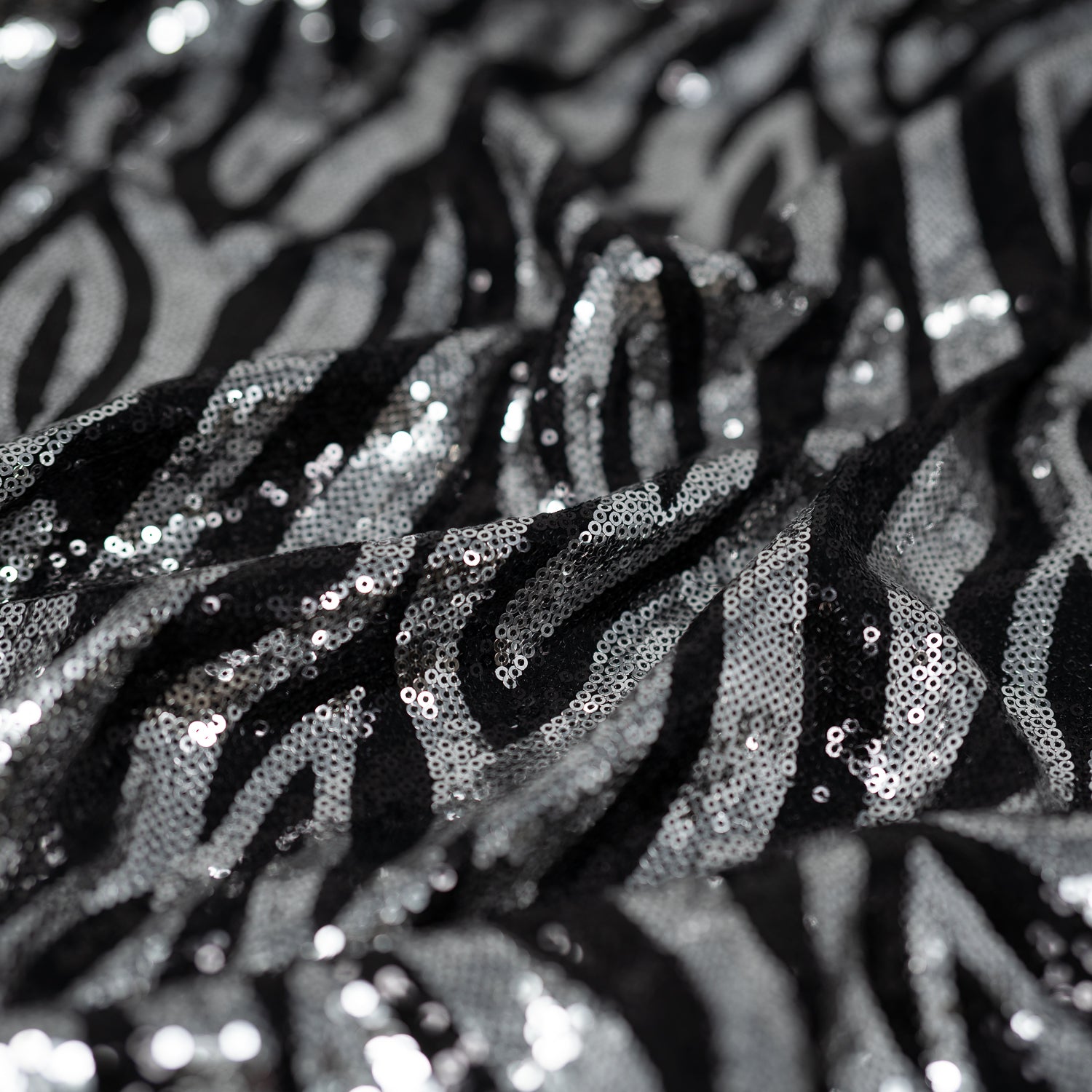 Zebra Glitz Spandex Sequin Fabric | CDW