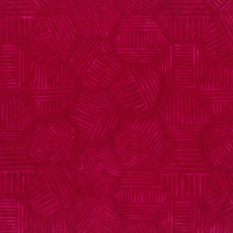 Hexies Red Raspberry 81700-23 Cotton 44"/45" Fabric Per Yard