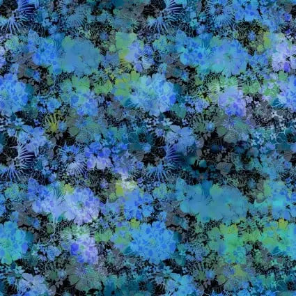 I Dream In Color Lush Blue 44"/45" Fabric Per Yard