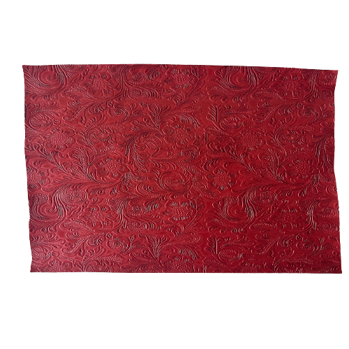 Western Floral PU Faux Leather Vinyl Fabric