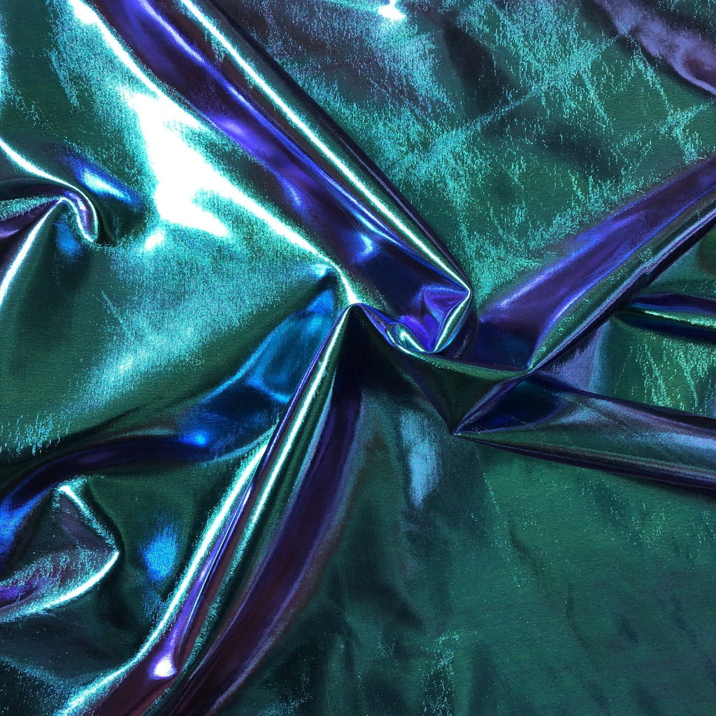 Metallic Iridescent Foil Spandex Fabric