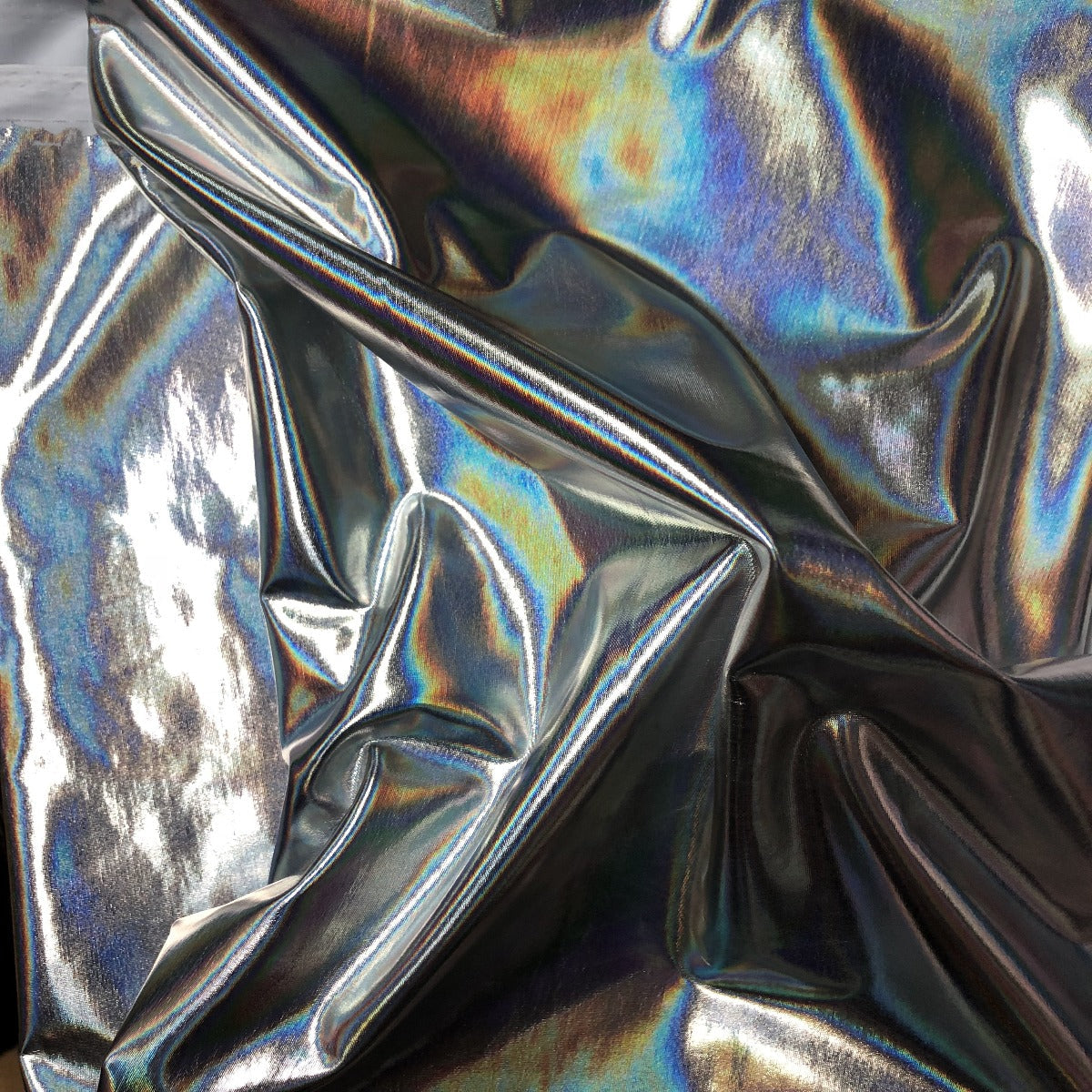 Metallic Iridescent Foil Spandex Fabric