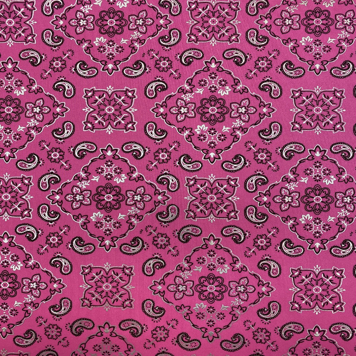 Bandana Paisley Print Spandex Fabric