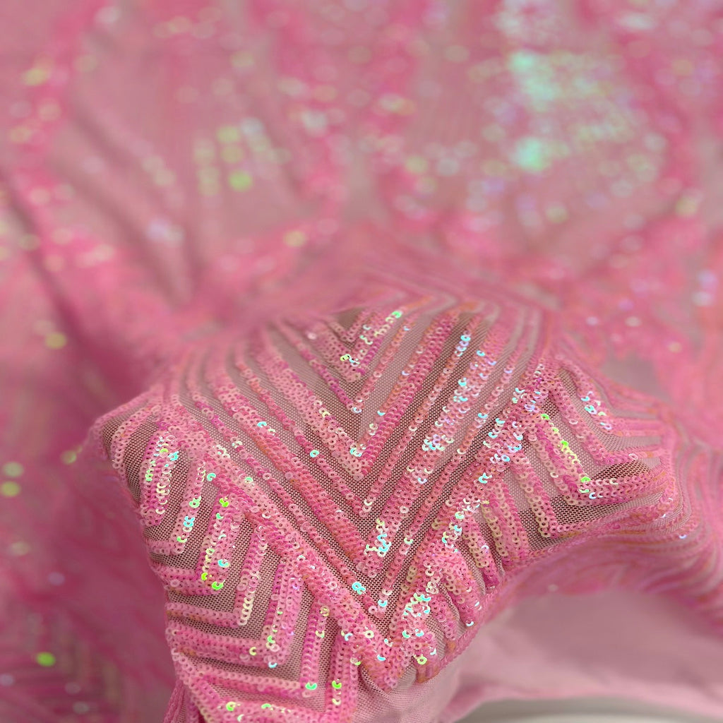 Alpica Geometric Stretch Sequins Fabric