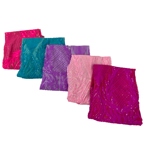 Alpica Geometric Stretch Sequins Fabric