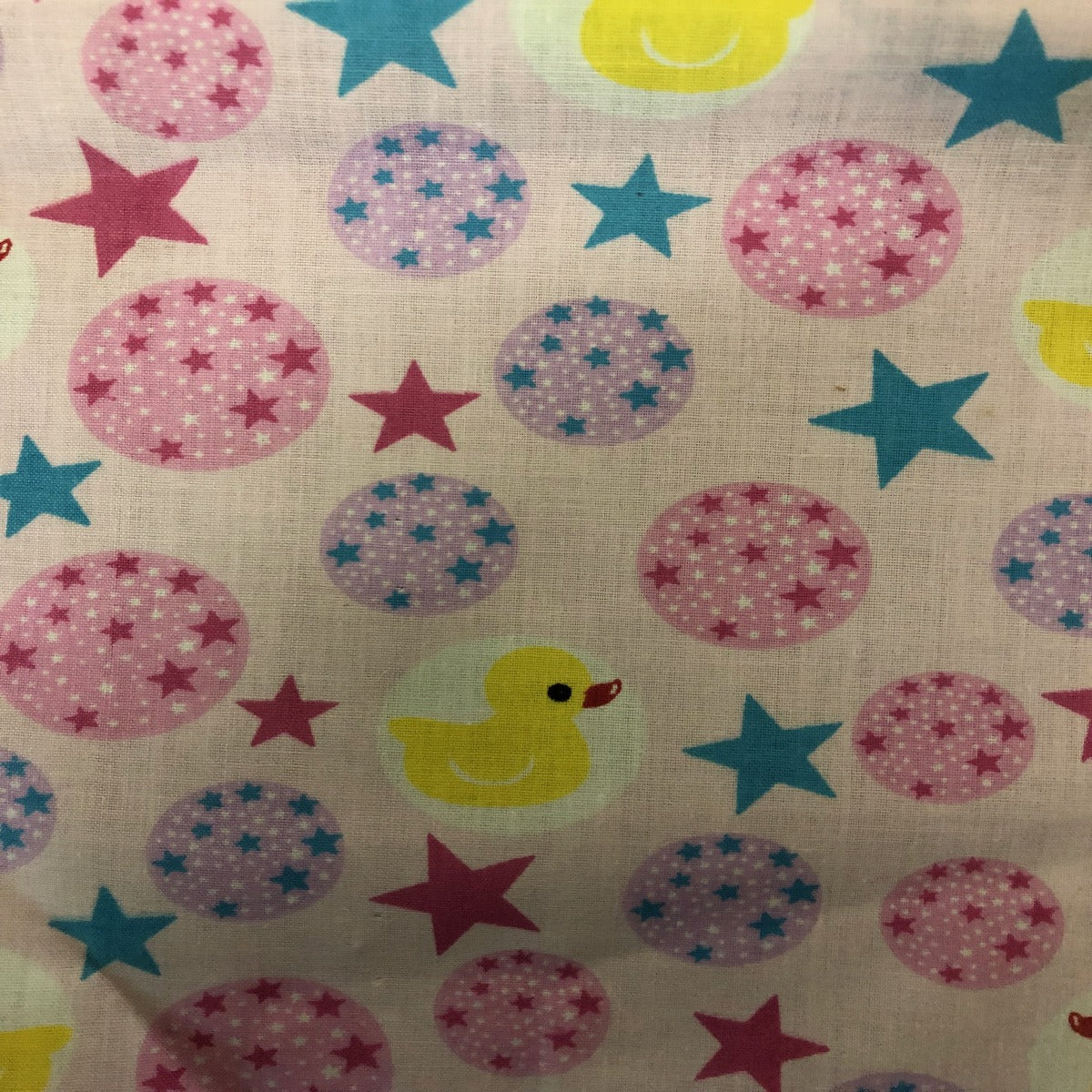 Rubber Ducky Print Poly Cotton Fabric