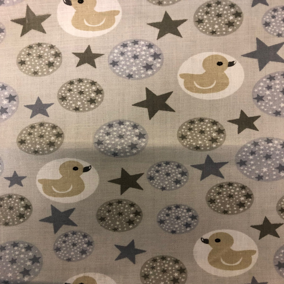 Rubber Ducky Print Poly Cotton Fabric