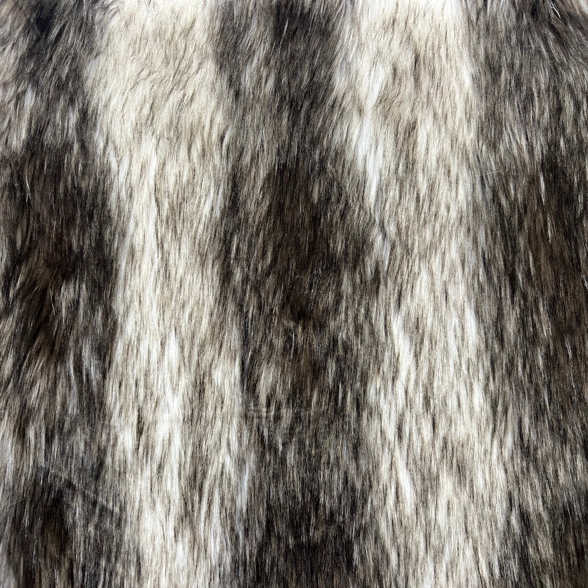 Striped Long Pile Faux Fur Fabric