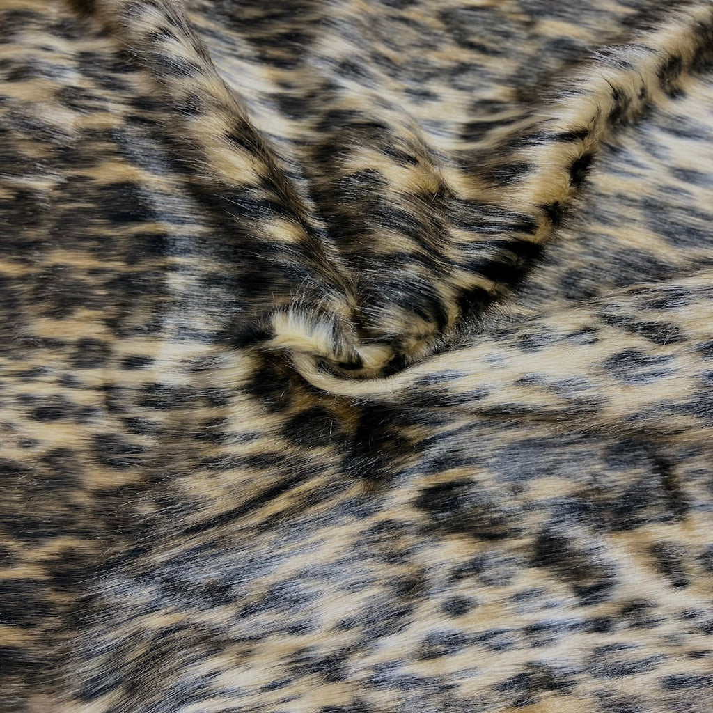 Leopard Print Faux Fur Fabric
