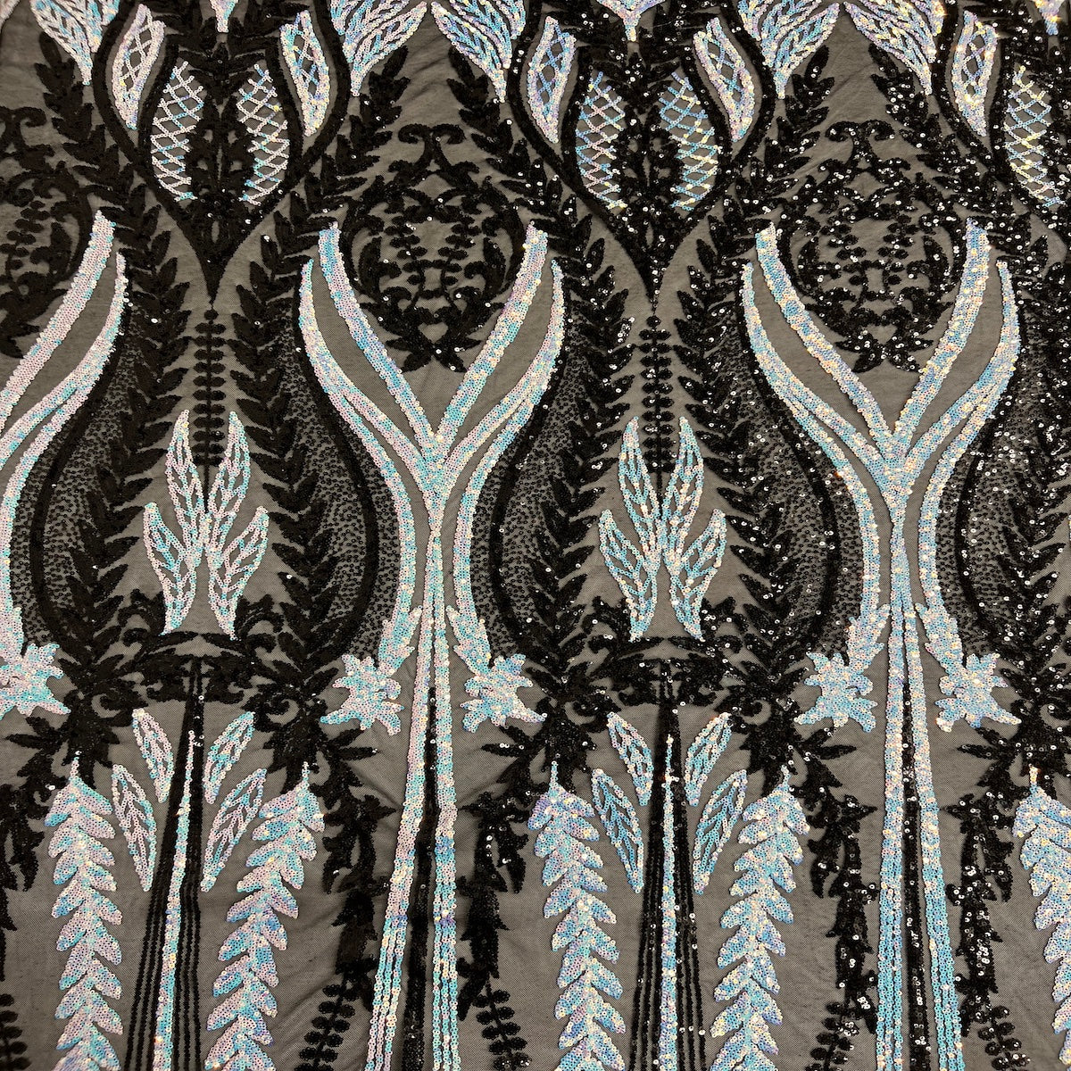 Alina Damask Stretch Sequins Fabric